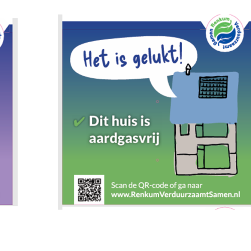 Gratis tuinbordjes op te halen in onze wijk